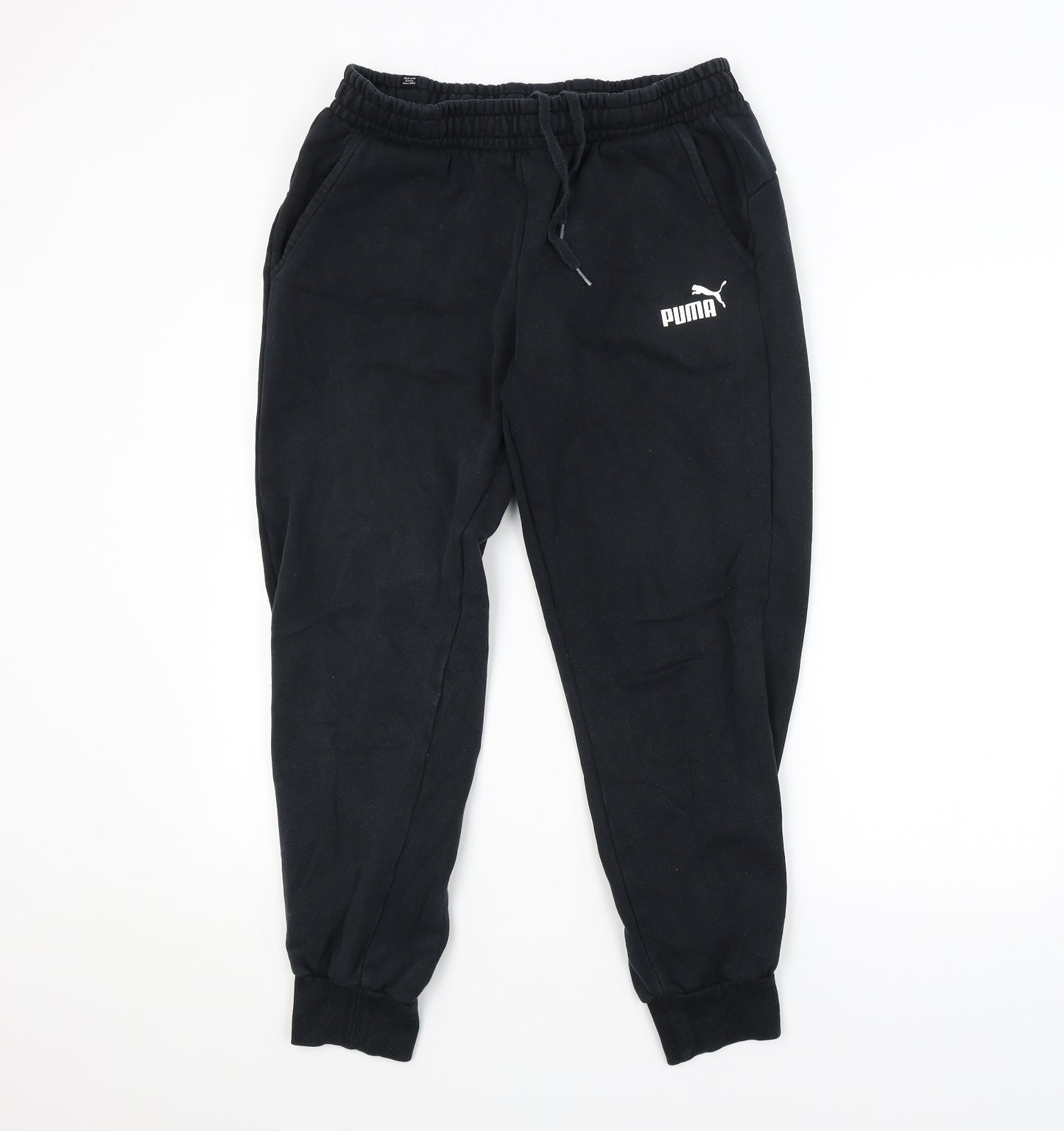 PUMA Mens Black   Sweatpants Trousers Size L L26 in