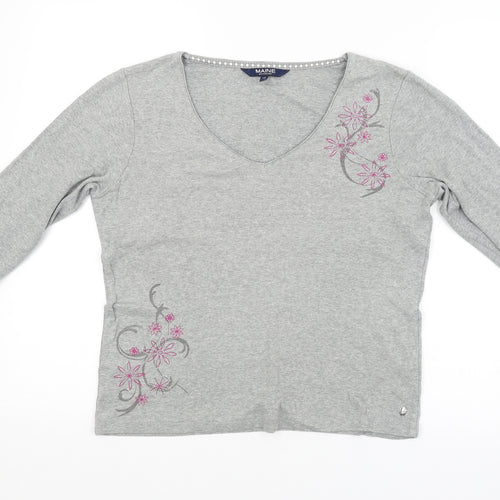 Maine Womens Grey   Pullover Jumper Size 12