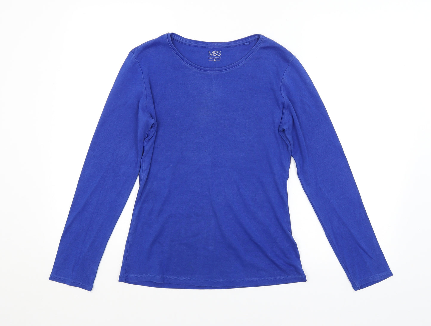 M&S Womens Blue   Basic T-Shirt Size 12
