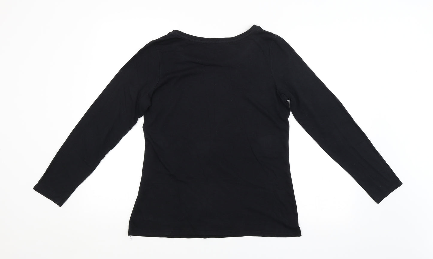 George Womens Black Floral  Basic T-Shirt Size 14  - Tickled Pink