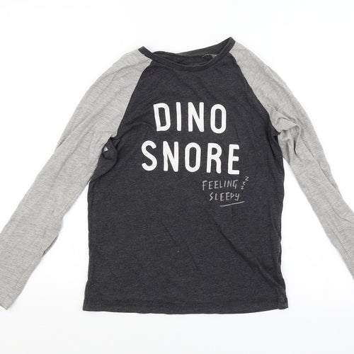 George Boys Grey Colourblock   Pyjama Top Size 11-12 Years