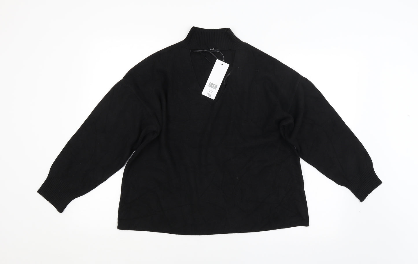 F&F Womens Black   Pullover Jumper Size 14
