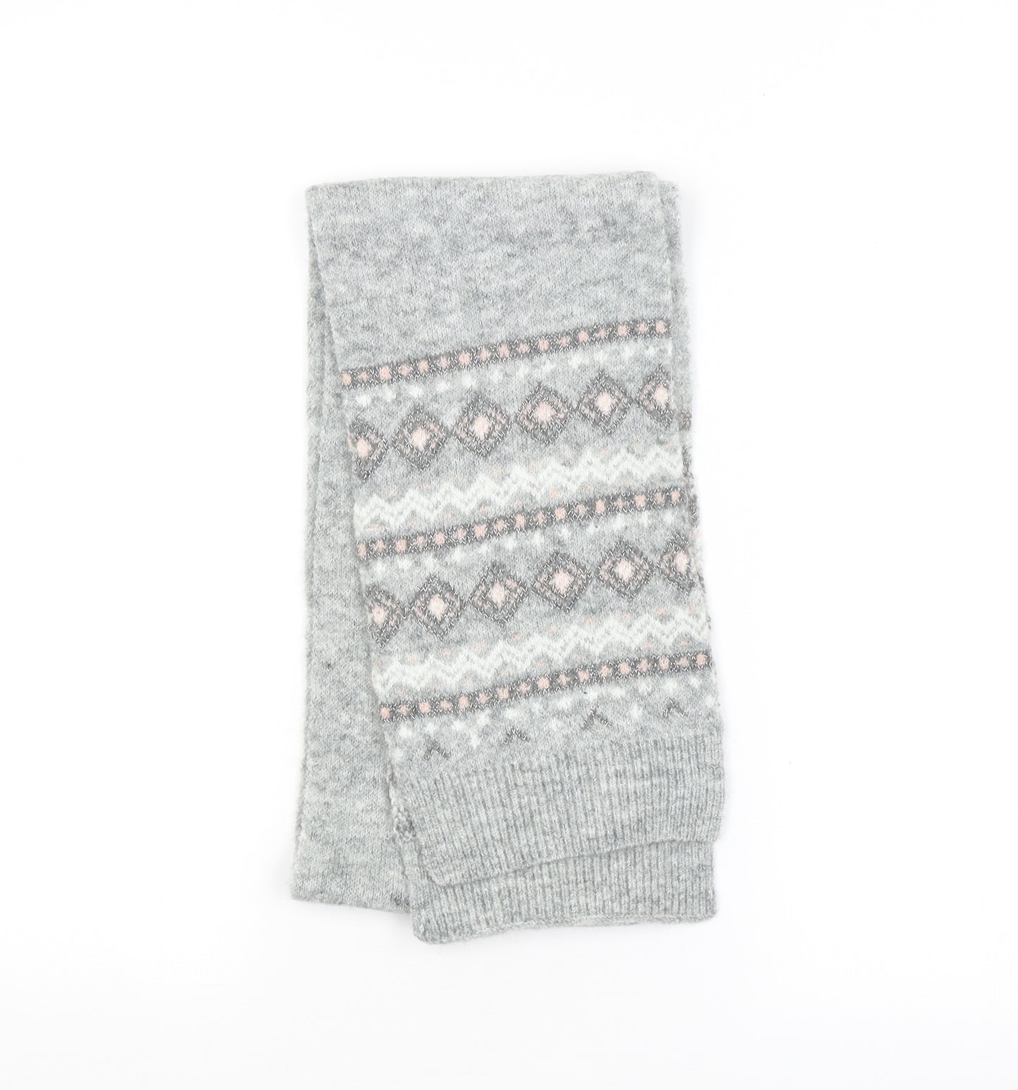 Avenue Womens Grey Argyle/Diamond   Scarf