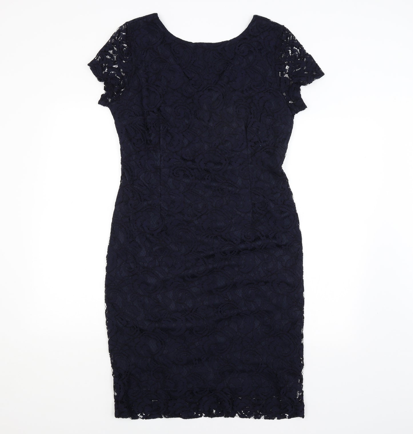 Roman Womens Blue Floral  Pencil Dress  Size 16