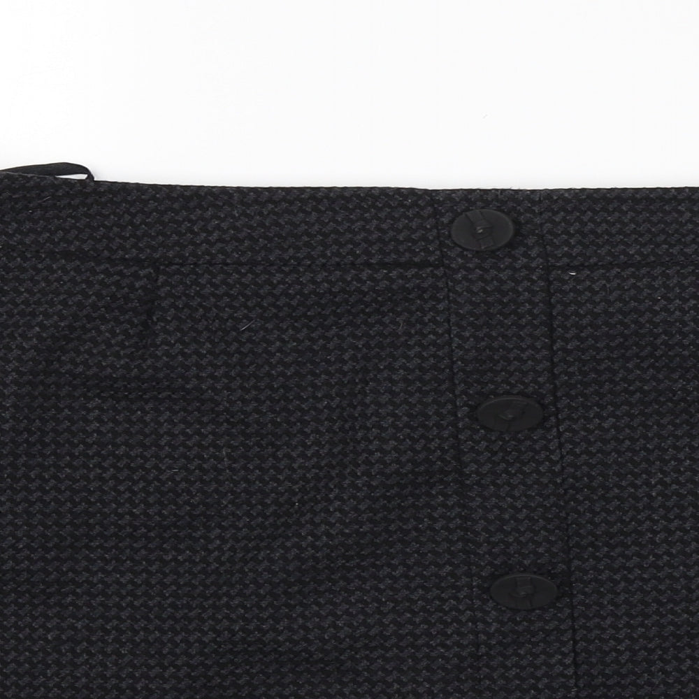 NEXT Womens Black Argyle/Diamond  Straight & Pencil Skirt Size 14