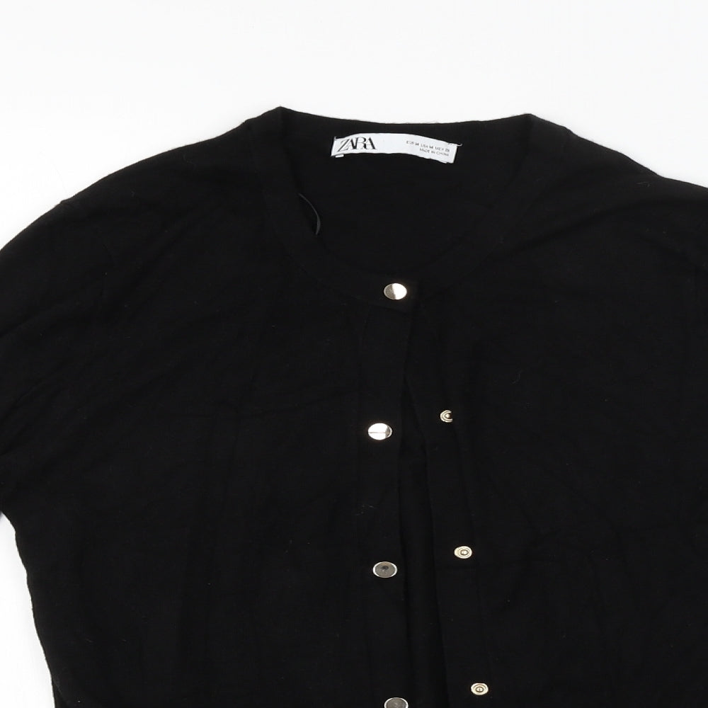 Zara Womens Black   Cardigan Jumper Size M