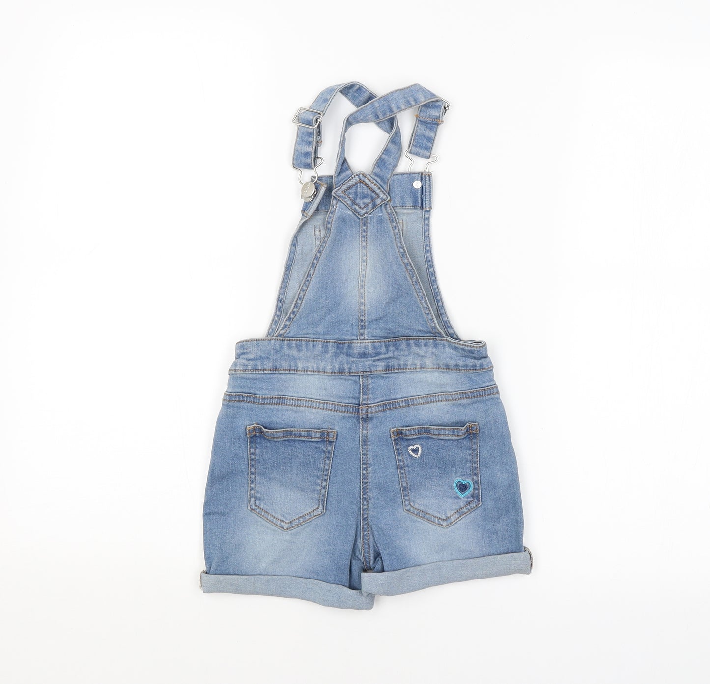 M&CO. Girls Blue   Dungaree One-Piece Size 5-6 Years