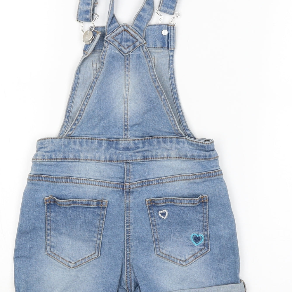 M&CO. Girls Blue   Dungaree One-Piece Size 5-6 Years