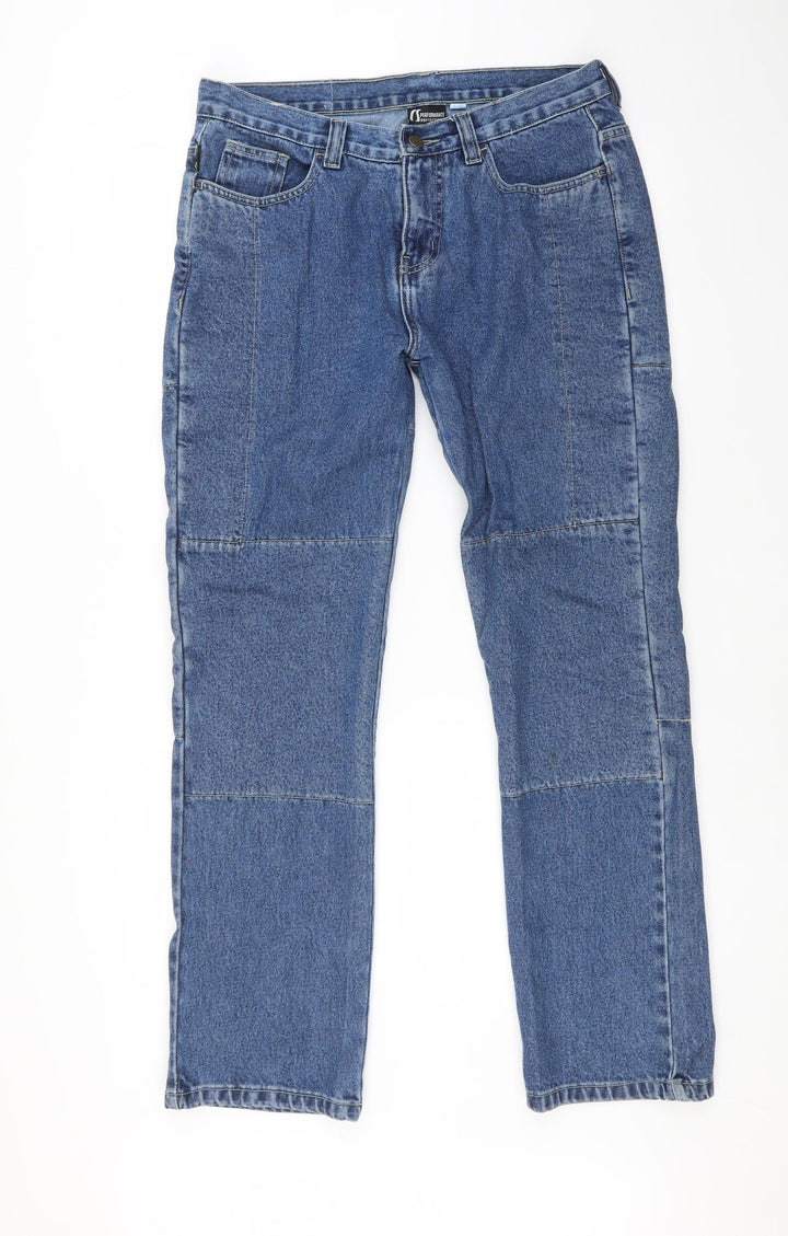 Performance Womens Blue Tapered Jeans Size 10 L31 in