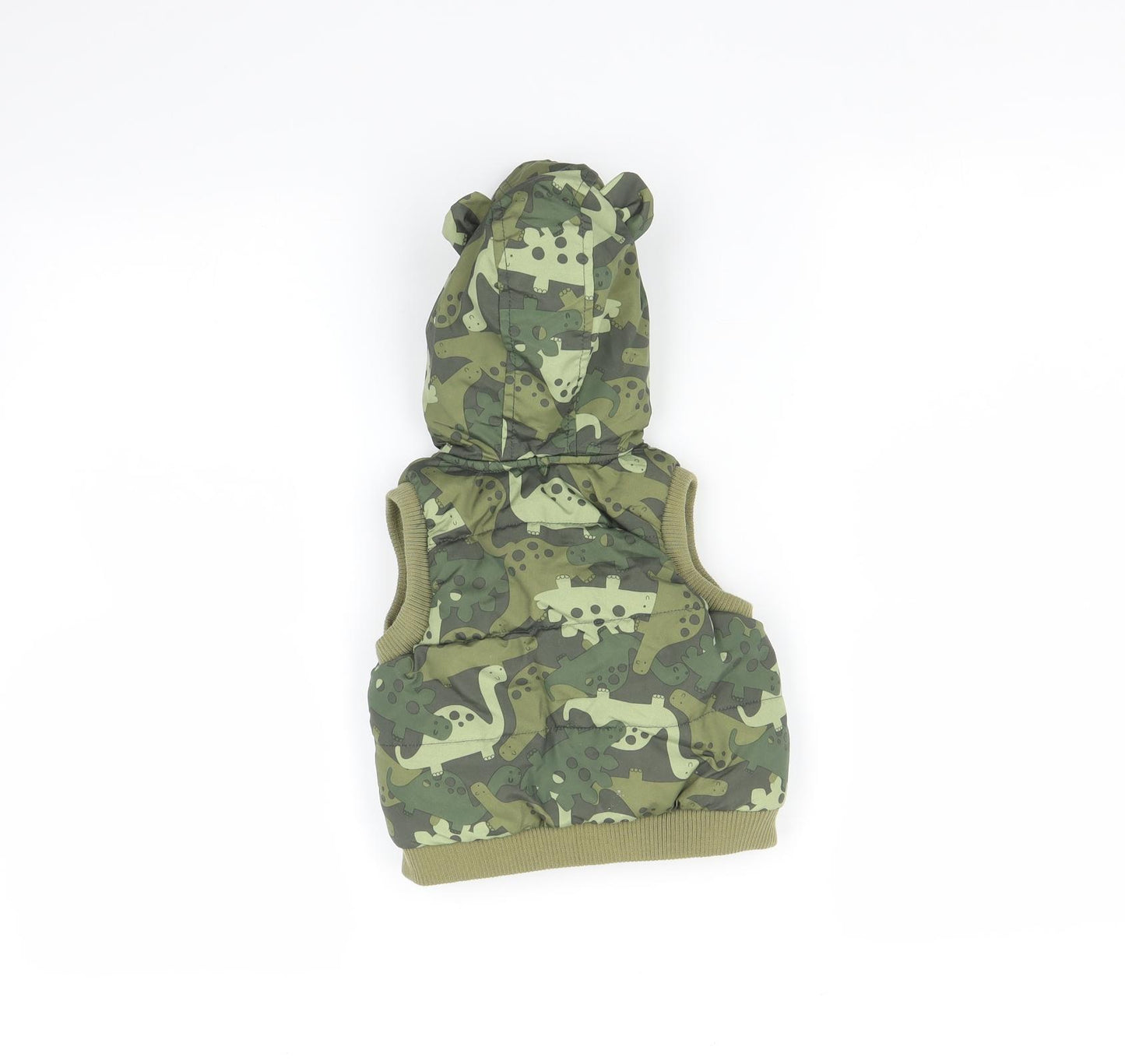 TU Baby Green   Gilet Jacket Size 3-6 Months  - dinosaur