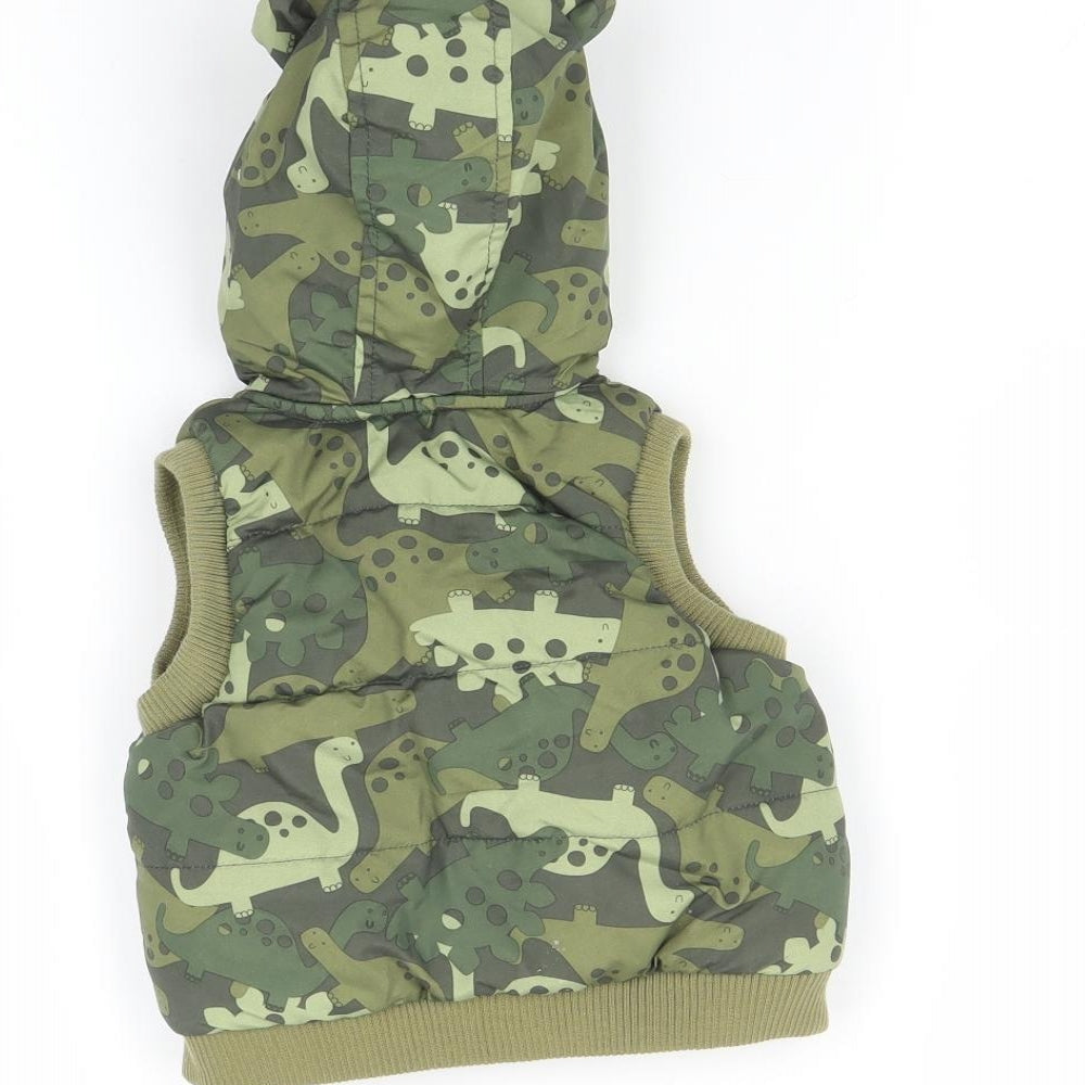TU Baby Green   Gilet Jacket Size 3-6 Months  - dinosaur