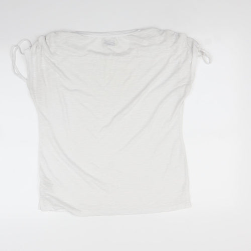 papayAa Womens White   Basic T-Shirt Size 10