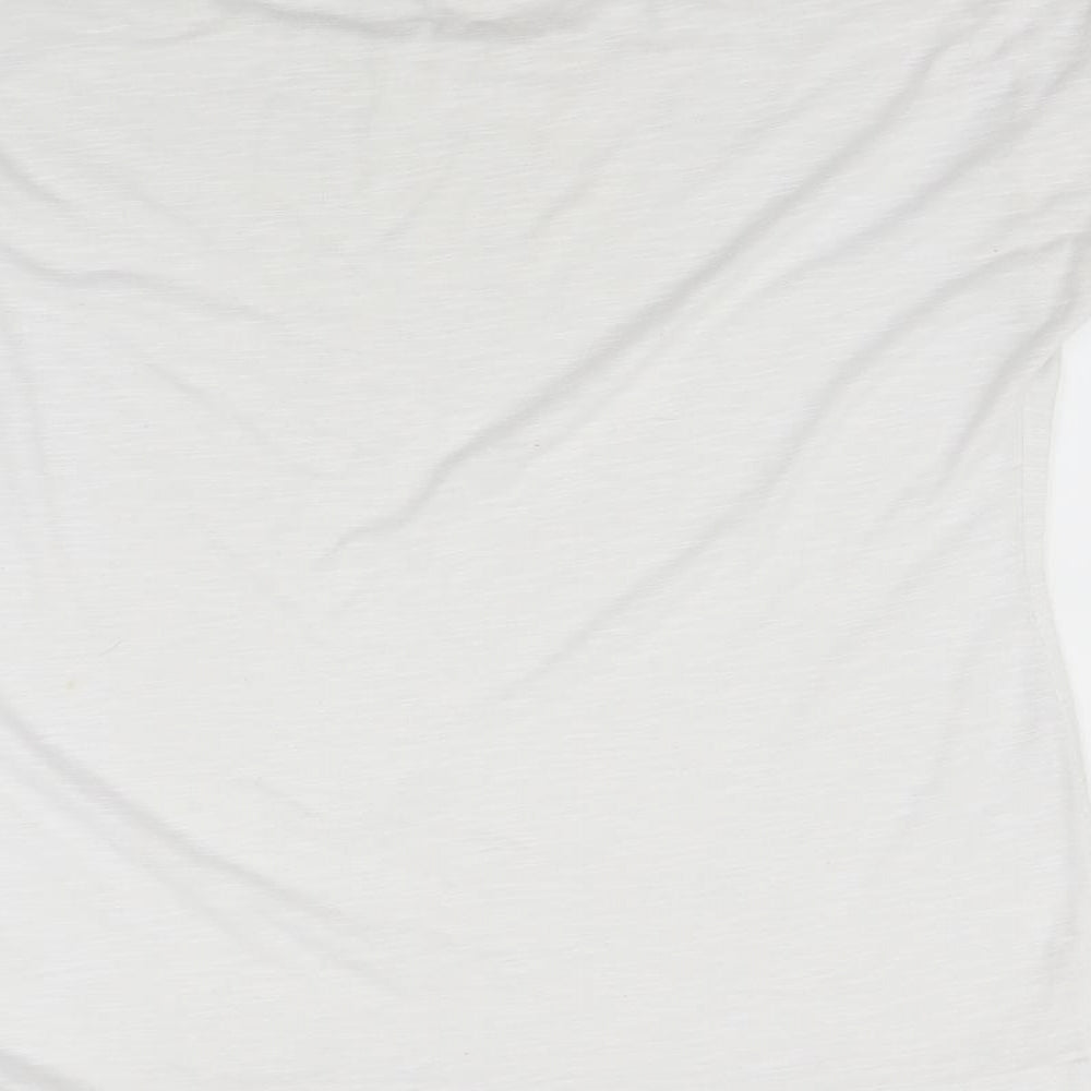 papayAa Womens White   Basic T-Shirt Size 10