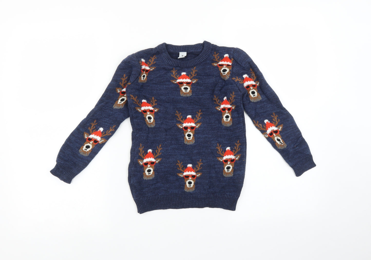 TU Boys Blue    Jumper Size 6 Years  - Reindeer