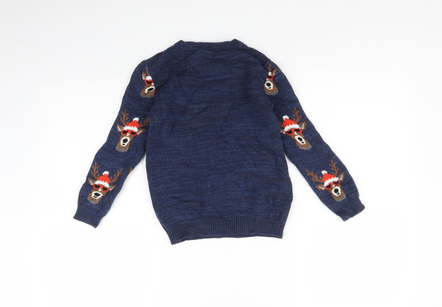 TU Boys Blue    Jumper Size 6 Years  - Reindeer
