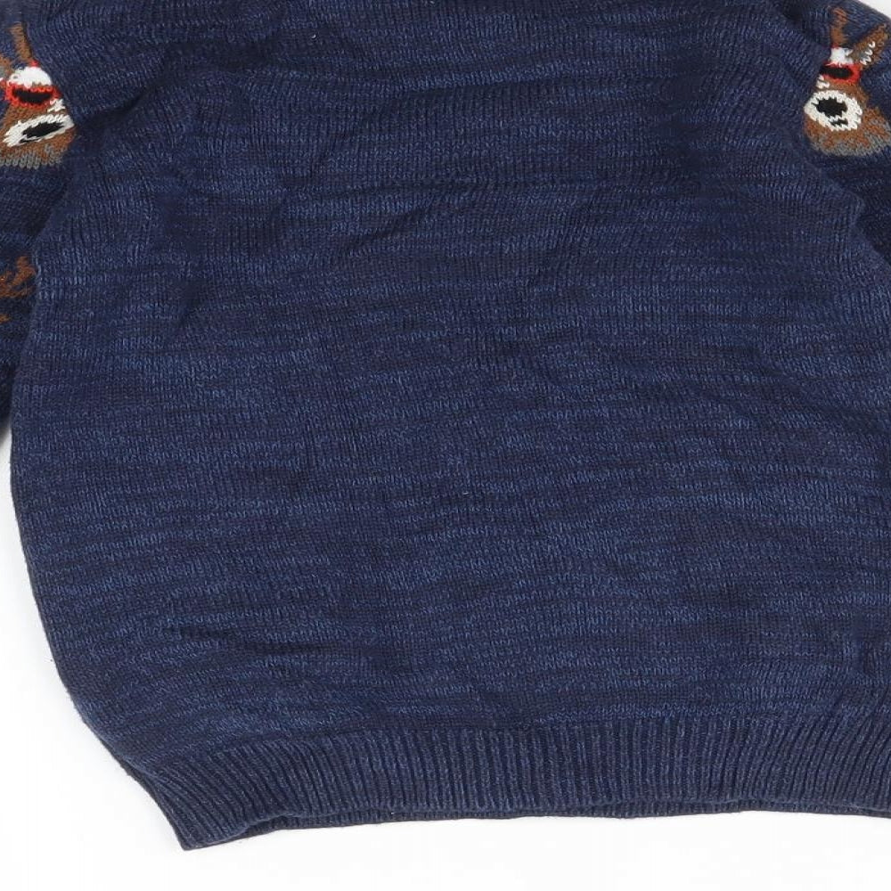 TU Boys Blue    Jumper Size 6 Years  - Reindeer
