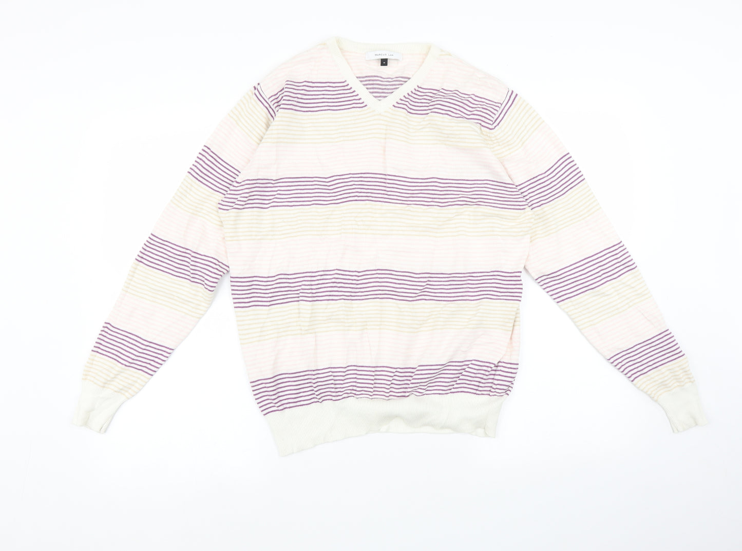 Marcus Law Womens Multicoloured Striped  Pullover Jumper Size M