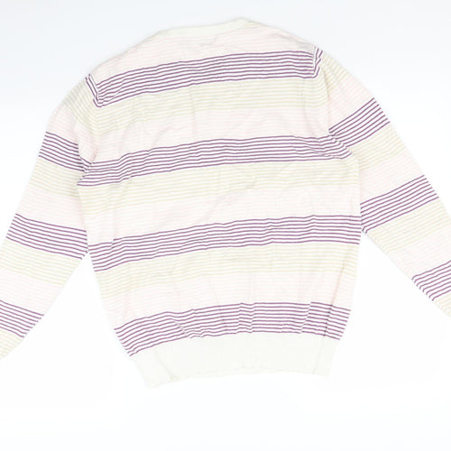 Marcus Law Womens Multicoloured Striped  Pullover Jumper Size M