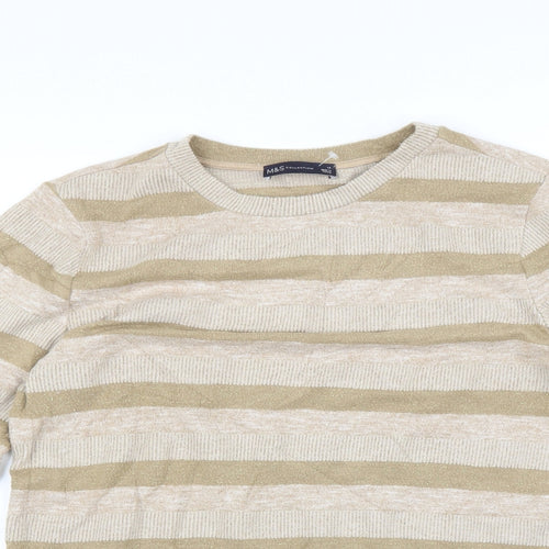 Marks and Spencer Womens Multicoloured Striped  Pullover Jumper Size 14