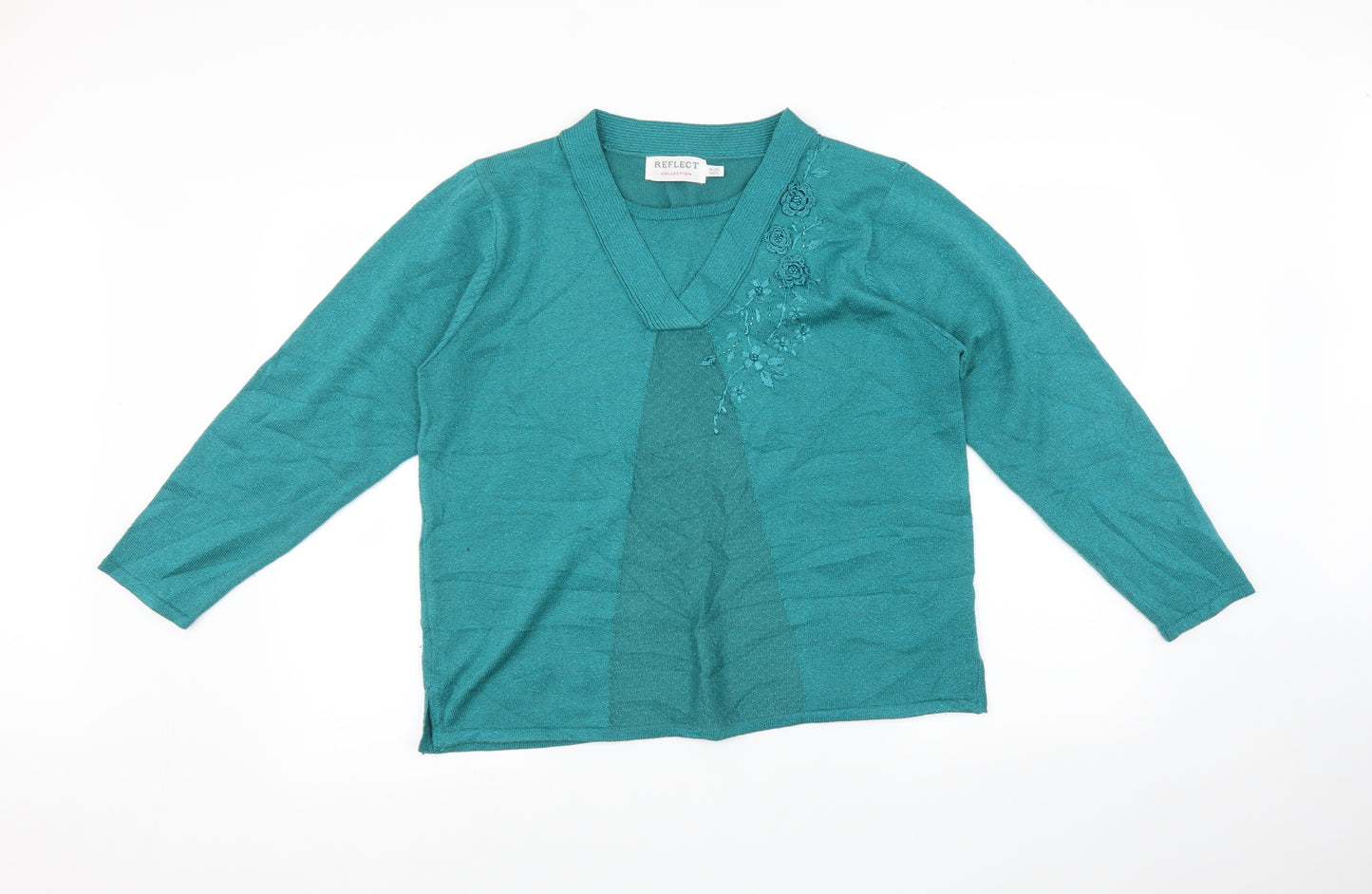 reflect Womens Blue   Pullover Jumper Size M