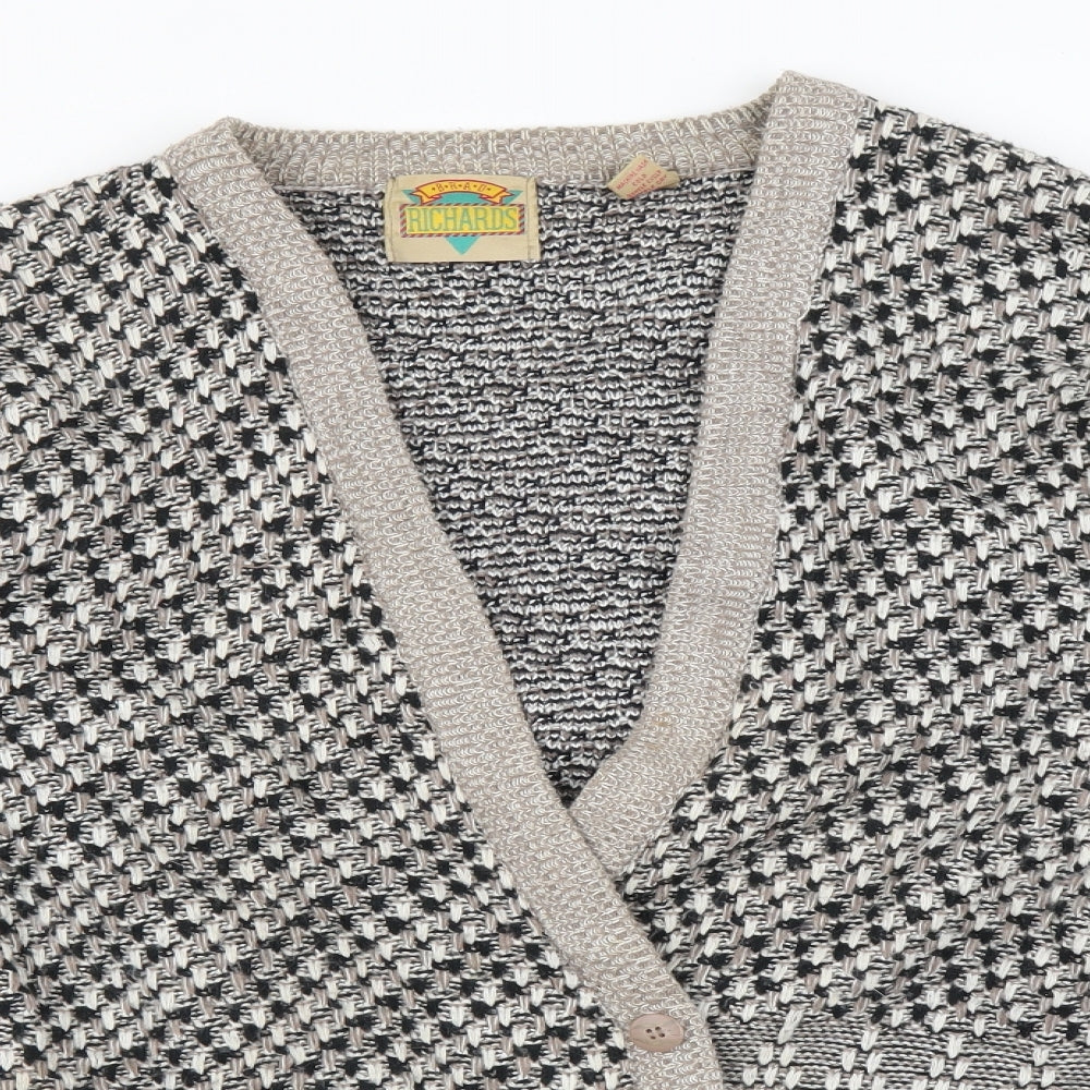 Richards Mens Brown   Cardigan Jumper Size M