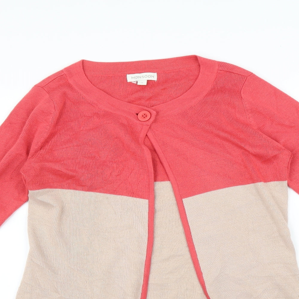Monsoon Womens Multicoloured Striped  Cardigan Jumper Size S