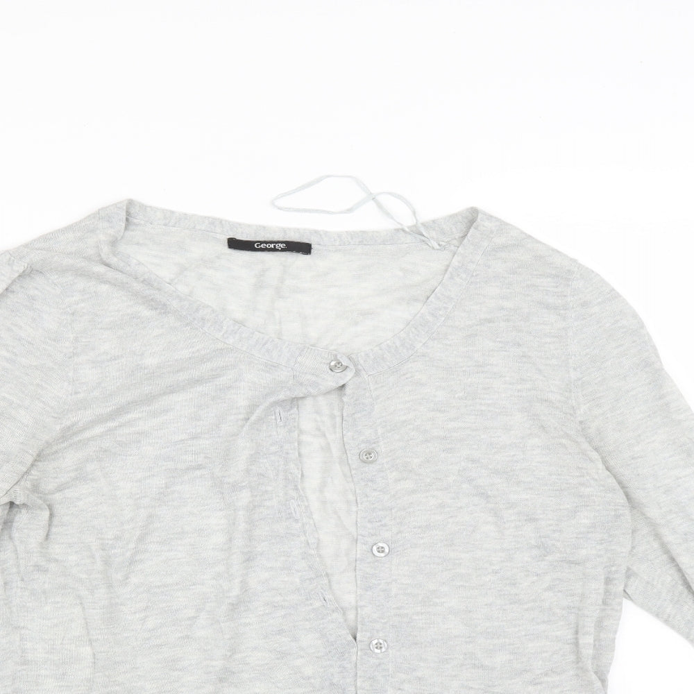 George Womens Grey   Cardigan Jumper Size 12