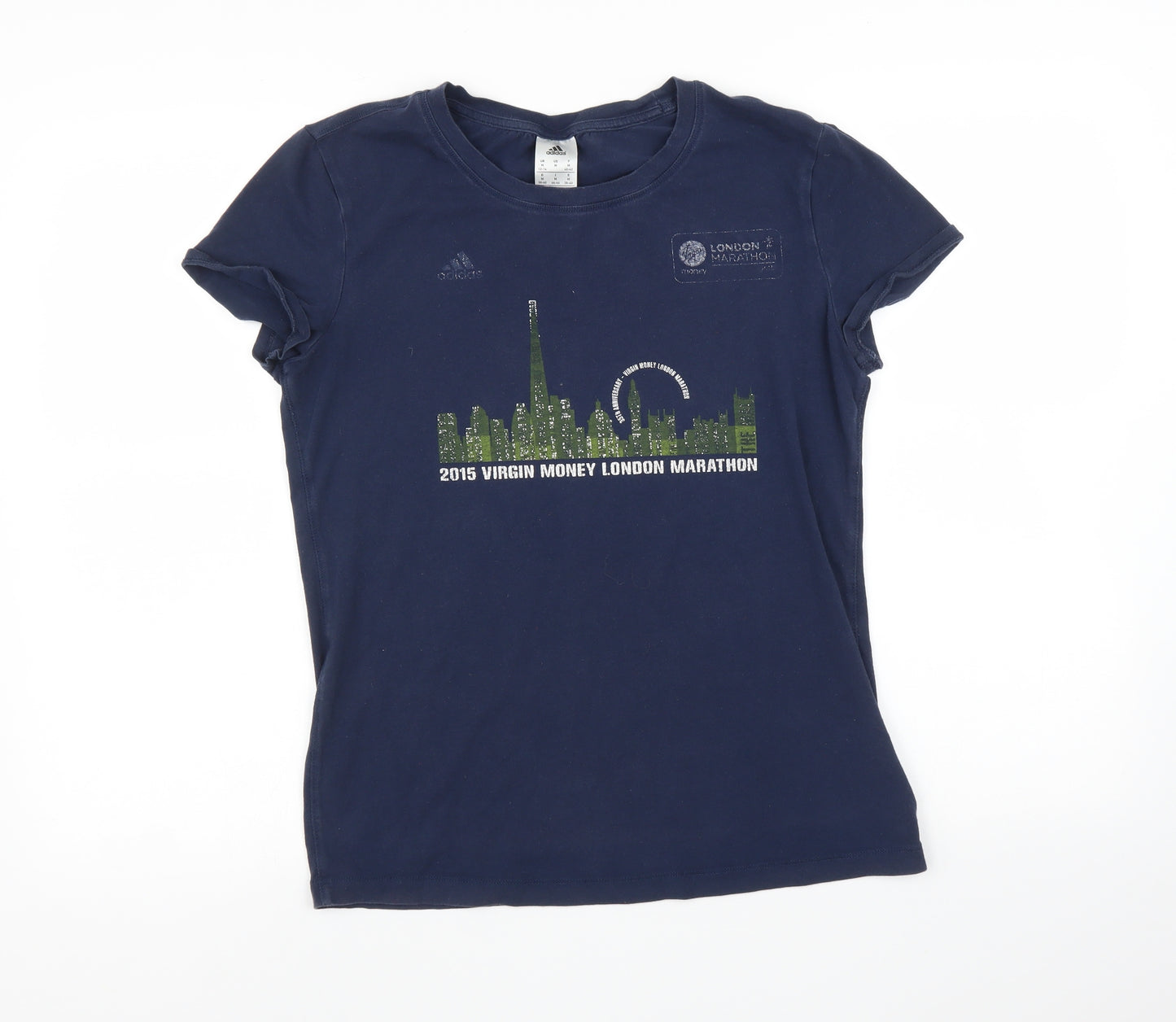 adidas Womens Blue   Basic T-Shirt Size 12  - London Marathon