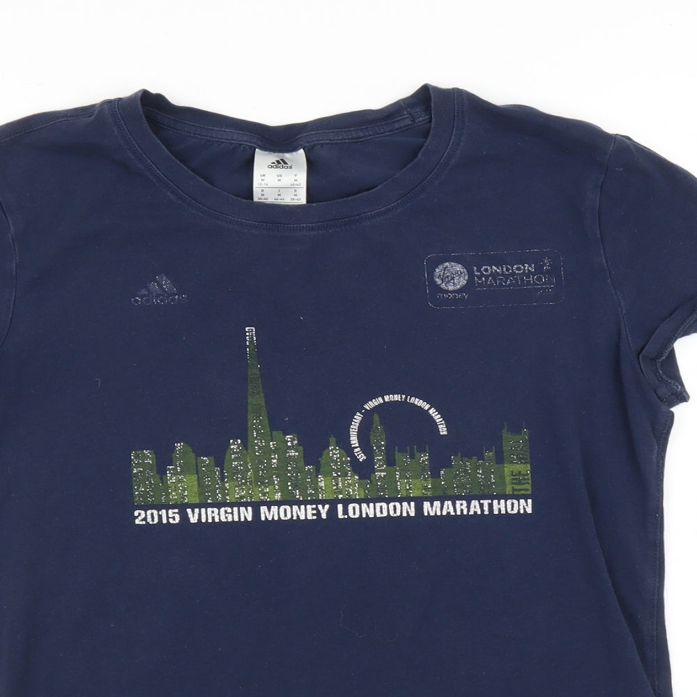 adidas Womens Blue   Basic T-Shirt Size 12  - London Marathon