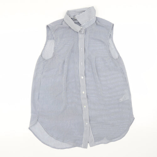 H&M Womens Multicoloured Striped   Button-Up Size 8