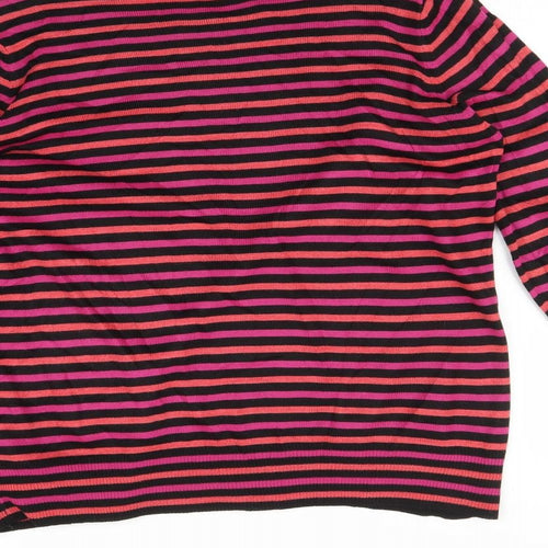 Marks and Spencer Womens Multicoloured Striped  Pullover Jumper Size 14