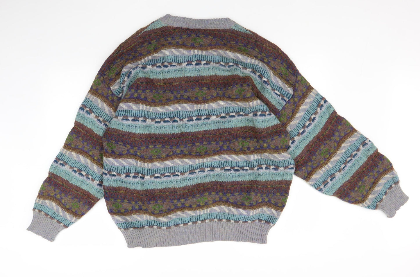 Tom Hanbury Mens Multicoloured Argyle/Diamond  Pullover Jumper Size L