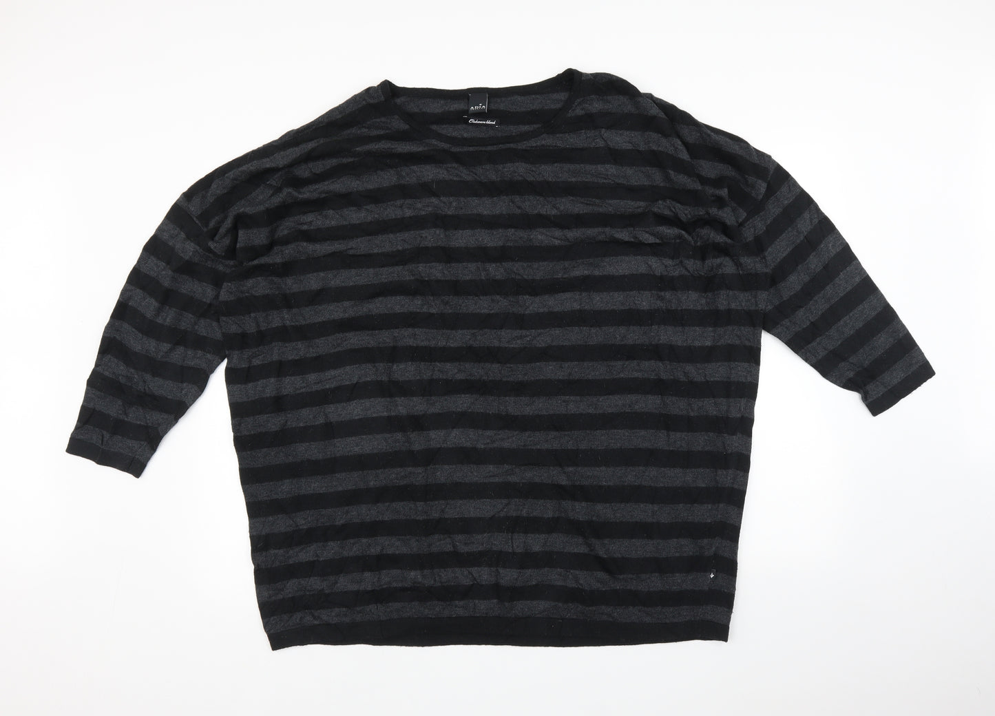 Adia Mens Multicoloured Striped  Pullover Jumper Size M