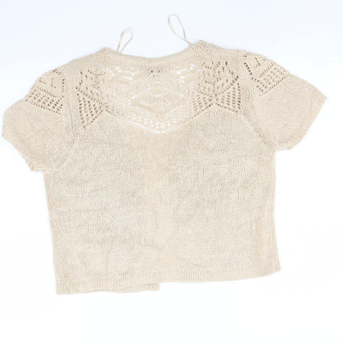 Nina Murati Womens Beige   Cardigan Jumper Size S