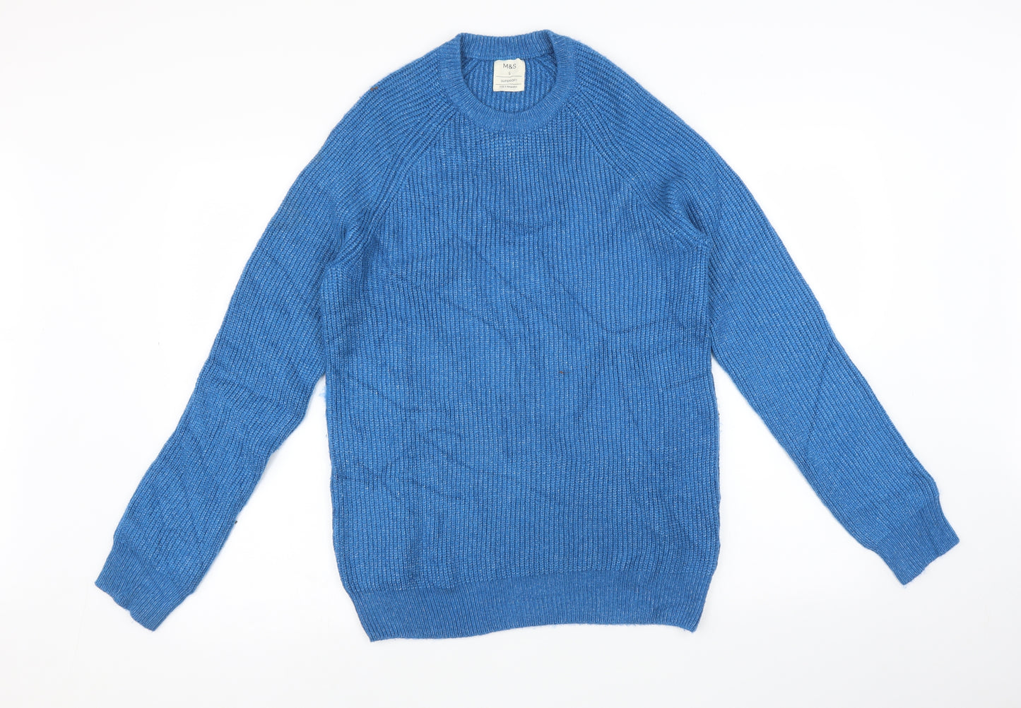 Marks and Spencer Mens Blue   Pullover Jumper Size S