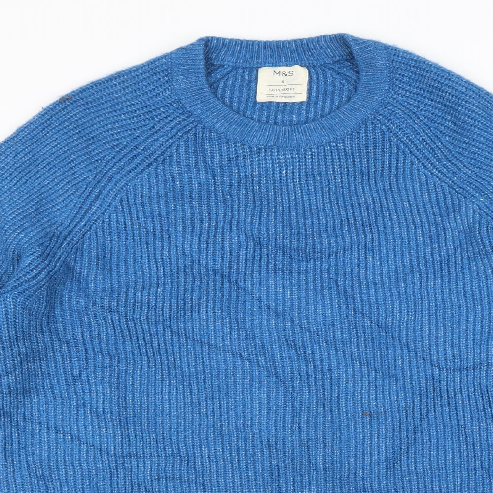 Marks and Spencer Mens Blue   Pullover Jumper Size S