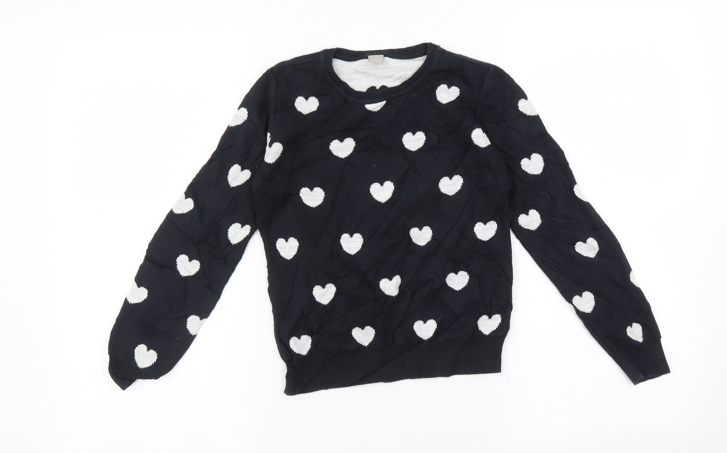 TU Girls Multicoloured   Pullover Jumper Size 9 Years  - Heart print