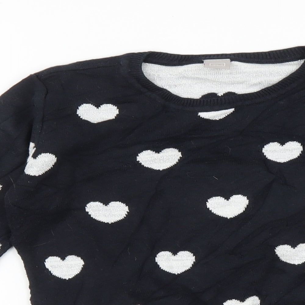 TU Girls Multicoloured   Pullover Jumper Size 9 Years  - Heart print