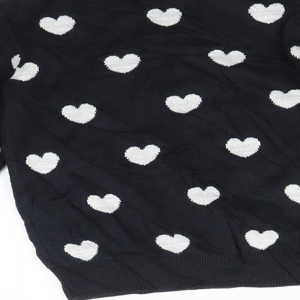 TU Girls Multicoloured   Pullover Jumper Size 9 Years  - Heart print