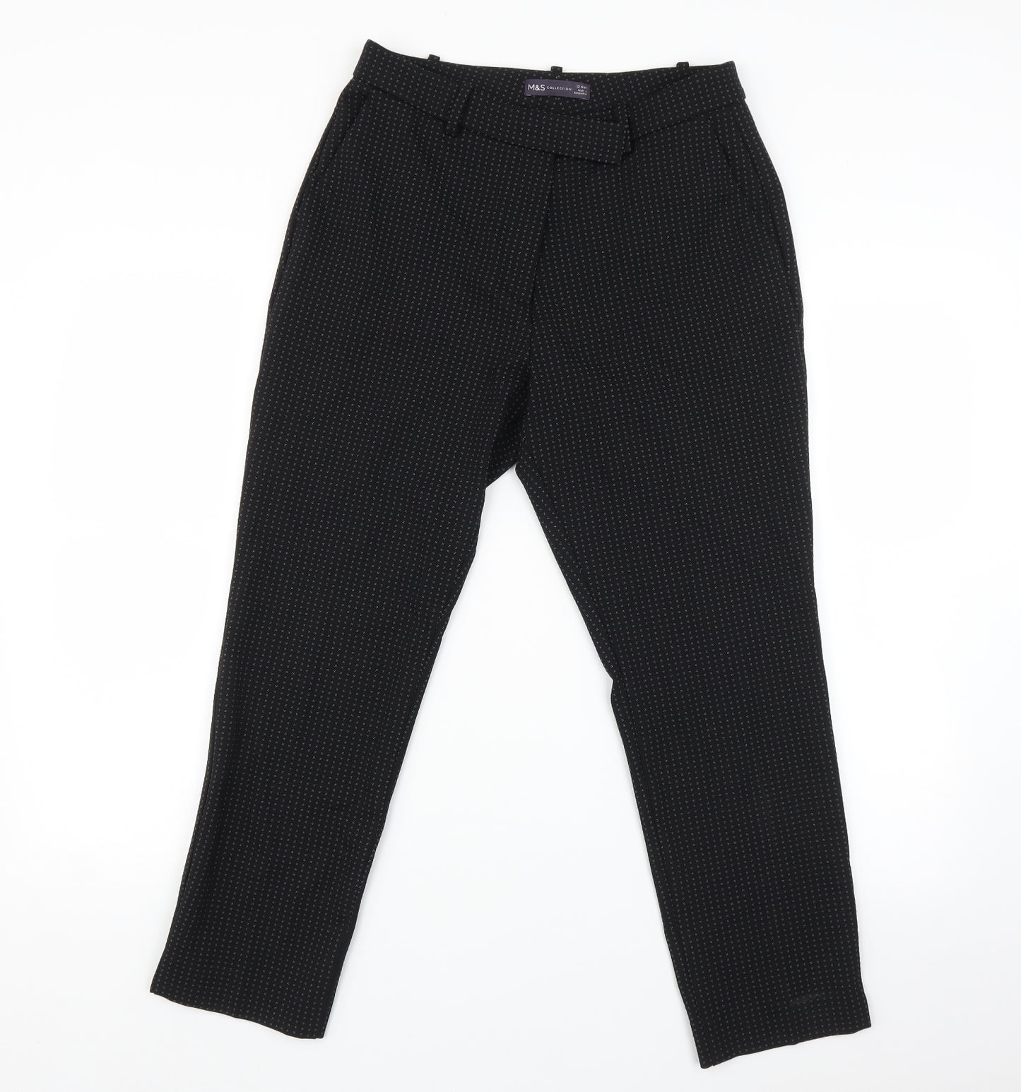Marks and Spencer Womens Multicoloured Polka Dot  Trousers  Size 12 L26 in