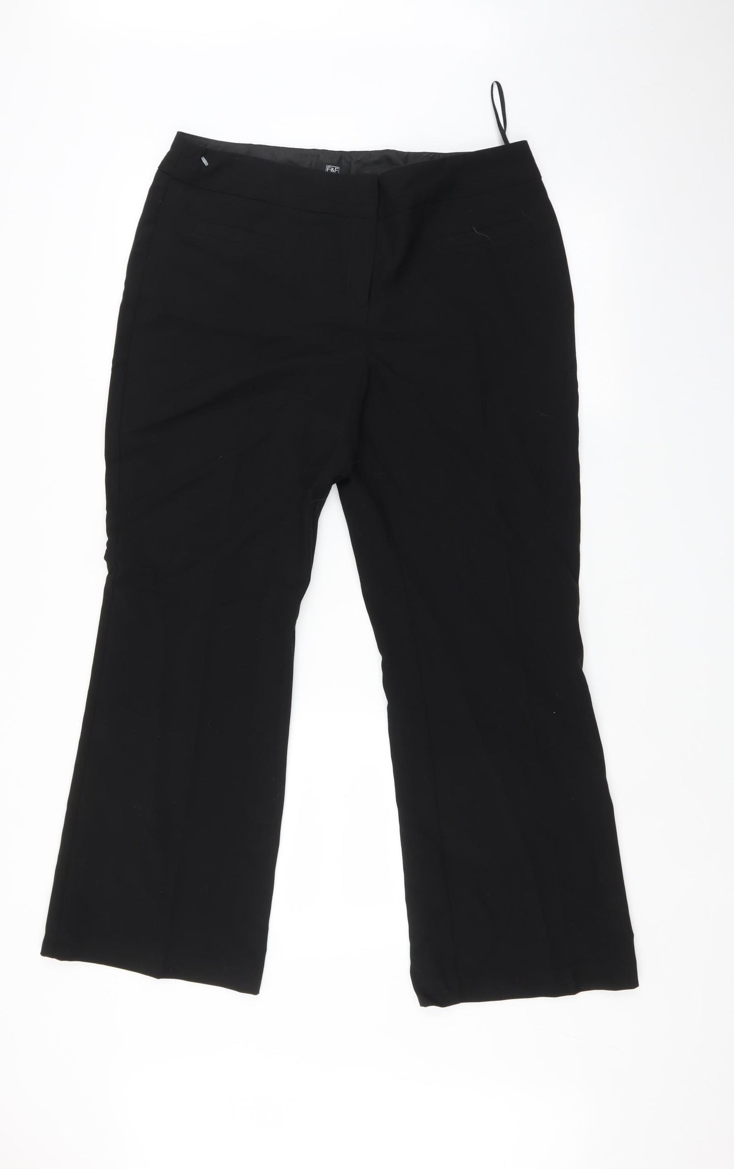 F&F Womens Black   Trousers  Size 14 L28 in