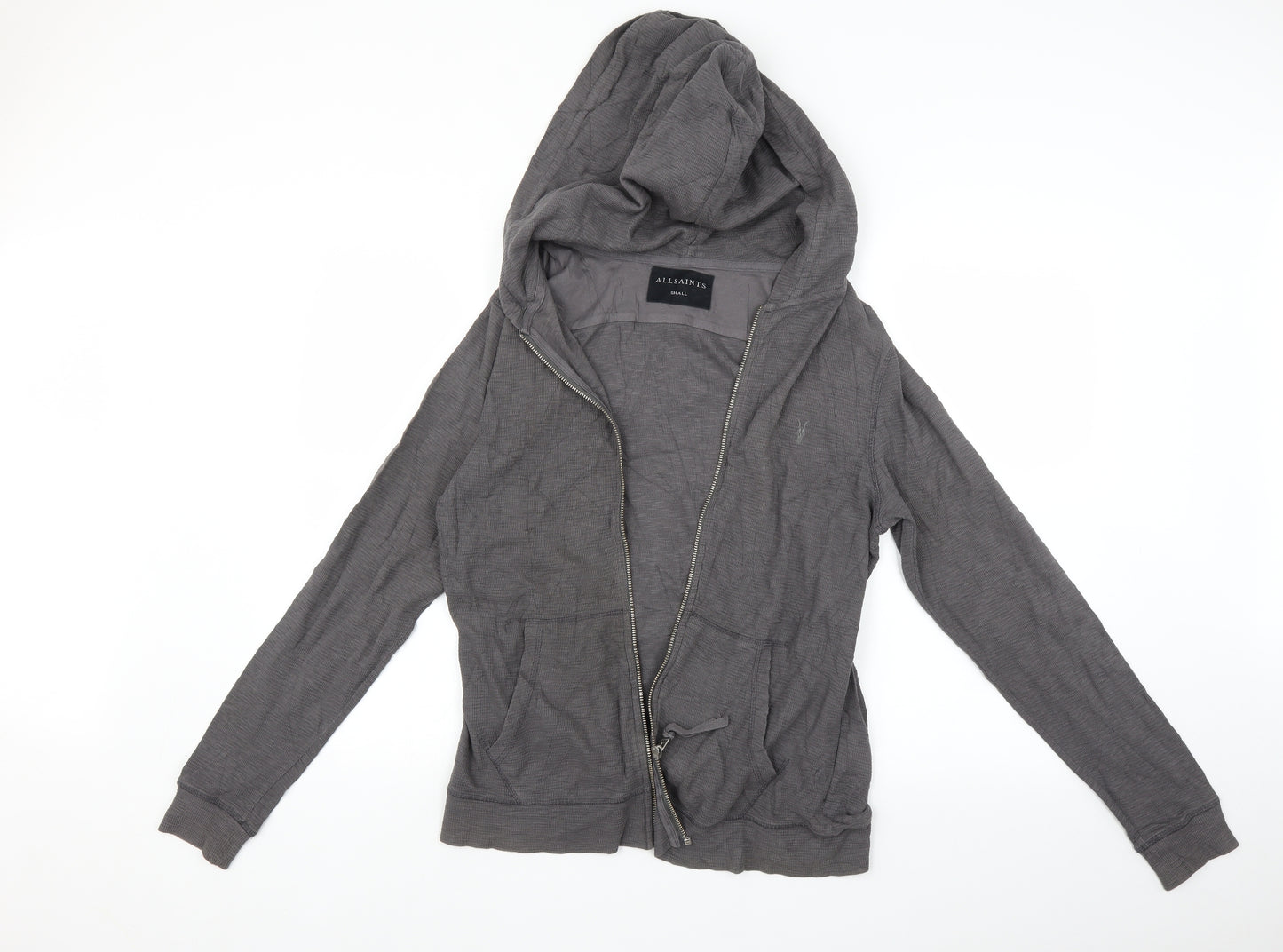 All saints Womens Grey   Full Zip Hoodie Size S