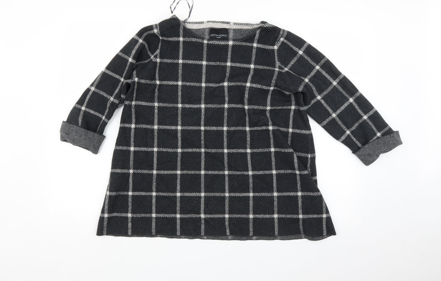 Cynthia Womens Multicoloured Check  Pullover Jumper Size 20