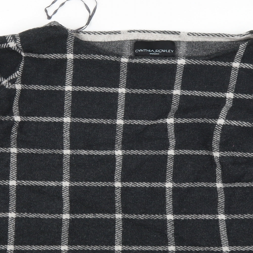 Cynthia Womens Multicoloured Check  Pullover Jumper Size 20
