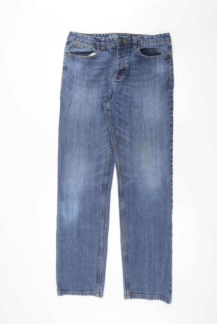 Peacocks Womens Blue Denim Straight Jeans Size 32 in L30 in