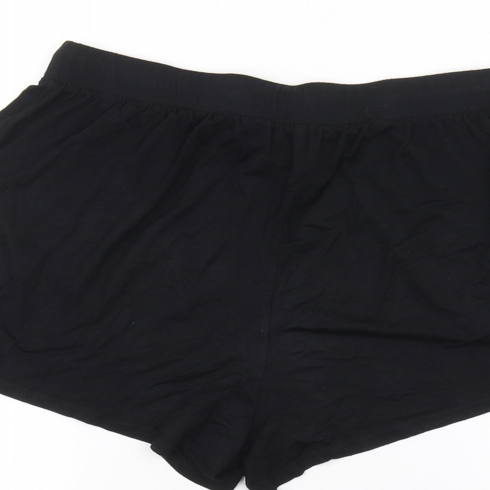 Very Womens Black   Sweat Shorts Size 16