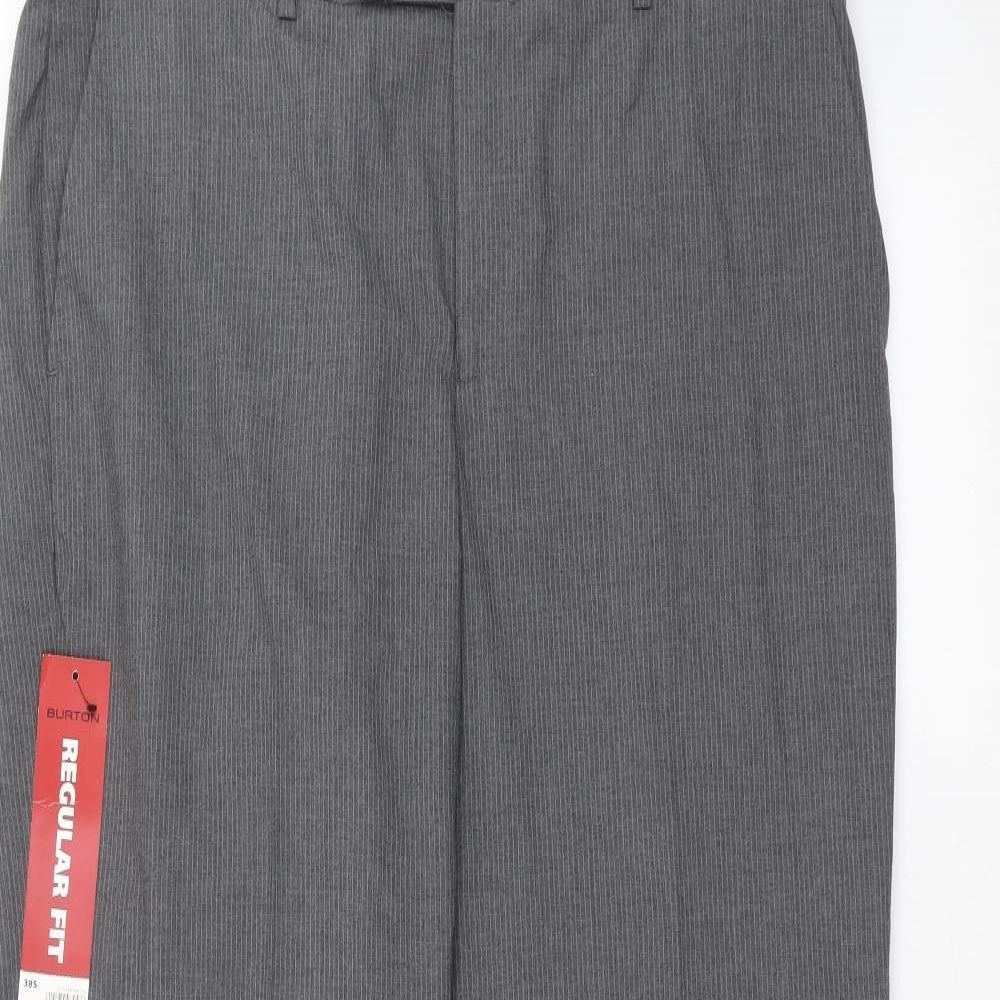 Burton Mens Grey   Trousers  Size 38 in L29 in