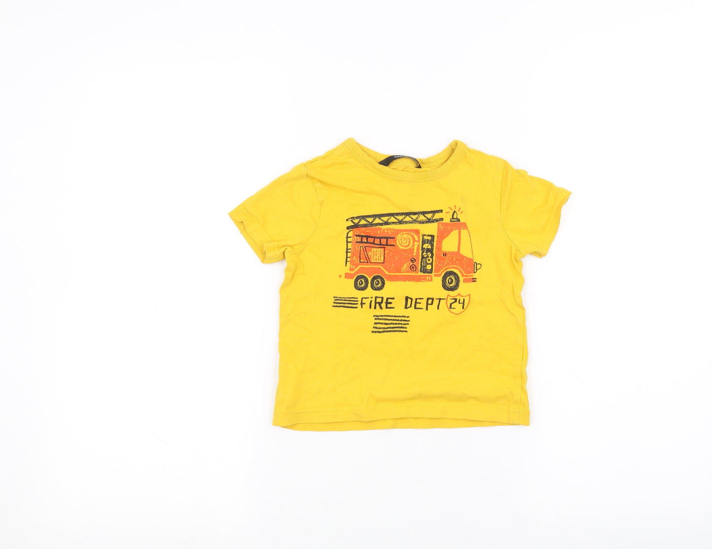 George Baby Yellow   Basic T-Shirt Size 18-24 Months