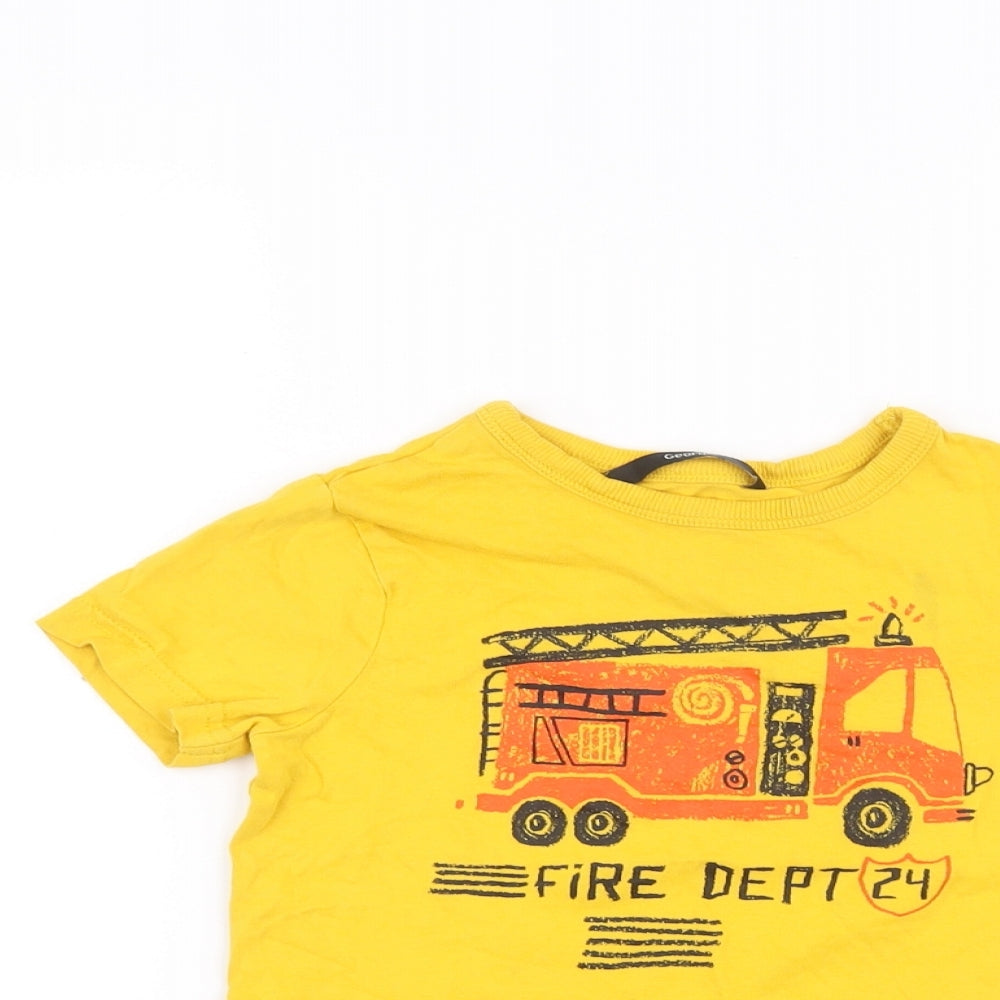 George Baby Yellow   Basic T-Shirt Size 18-24 Months