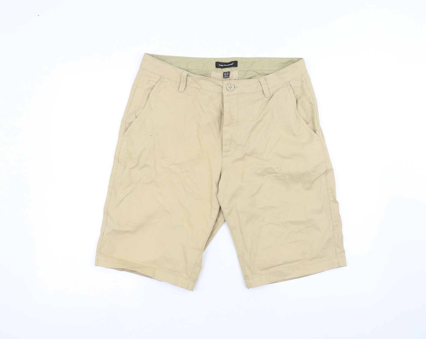 Cedar Wood State Mens Brown   Chino Shorts Size 32 in